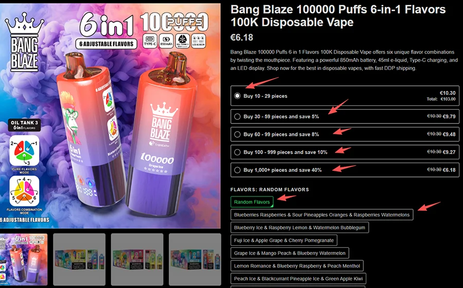 Come ordinare i vaporizzatori Bang
