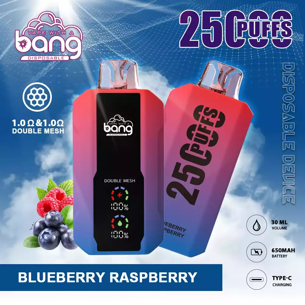 Bang 25000 25K Puffs Vape BLUEBERRY RASPBERRY Bang 25000 25K Puffs Vape BLUEBERRY RASPBERRY