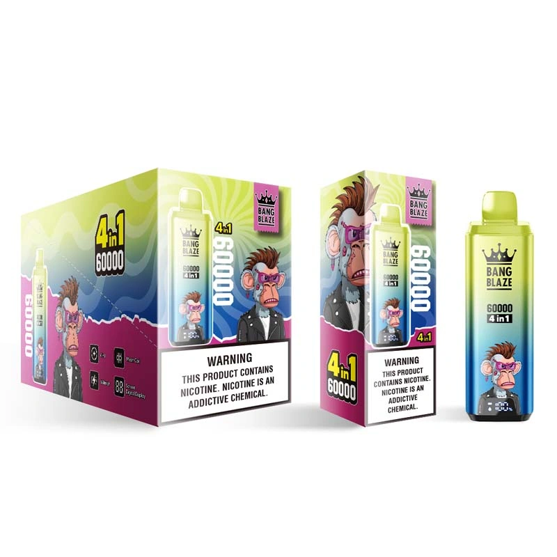 Bang Blaze 60K Puffs 4-in-1 Disposable Vape Blueberry Ice & Peach Ice & Rainbow Candy & Lemon Sour Orange Bang Blaze 60K Puffs 4-in-1 Disposable Vape Blueberry Ice & Peach Ice & Rainbow Candy & Lemon Sour Orange