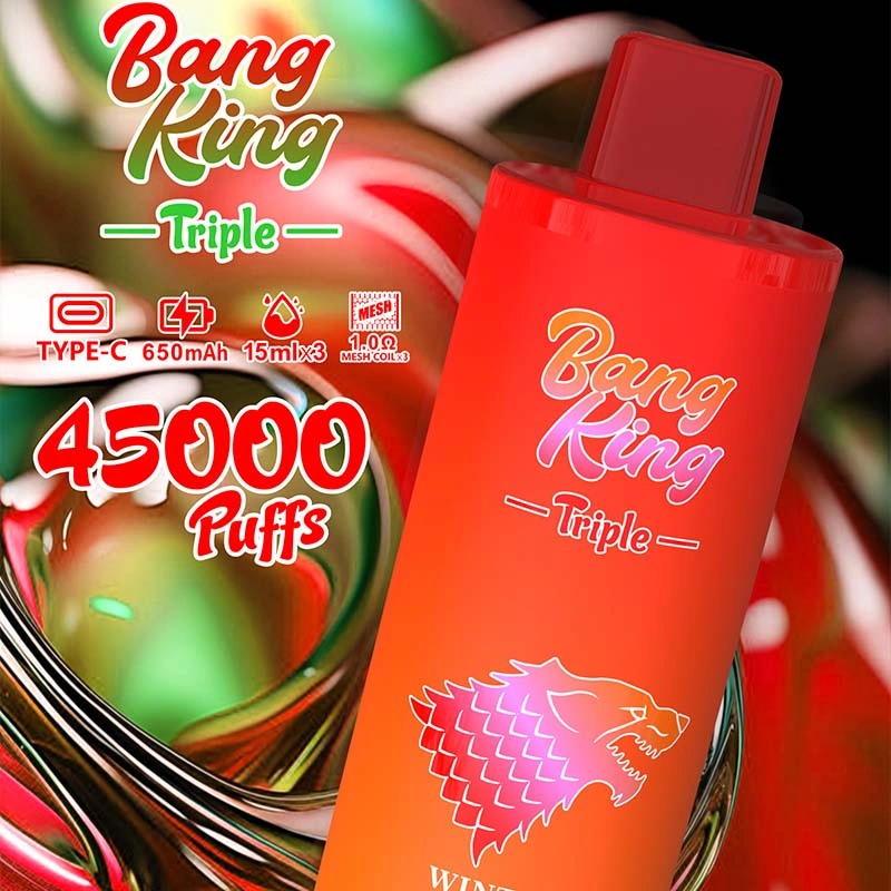 Bang King 45K 45000 Puffs Triple 3 in 1 Flavor Vape Tropical Fruit & Strawberry Watermelon & Lemon Peach Bang King 45K 45000 Puffs Triple 3 in 1 Flavor Vape Tropical Fruit & Strawberry Watermelon & Lemon Peach