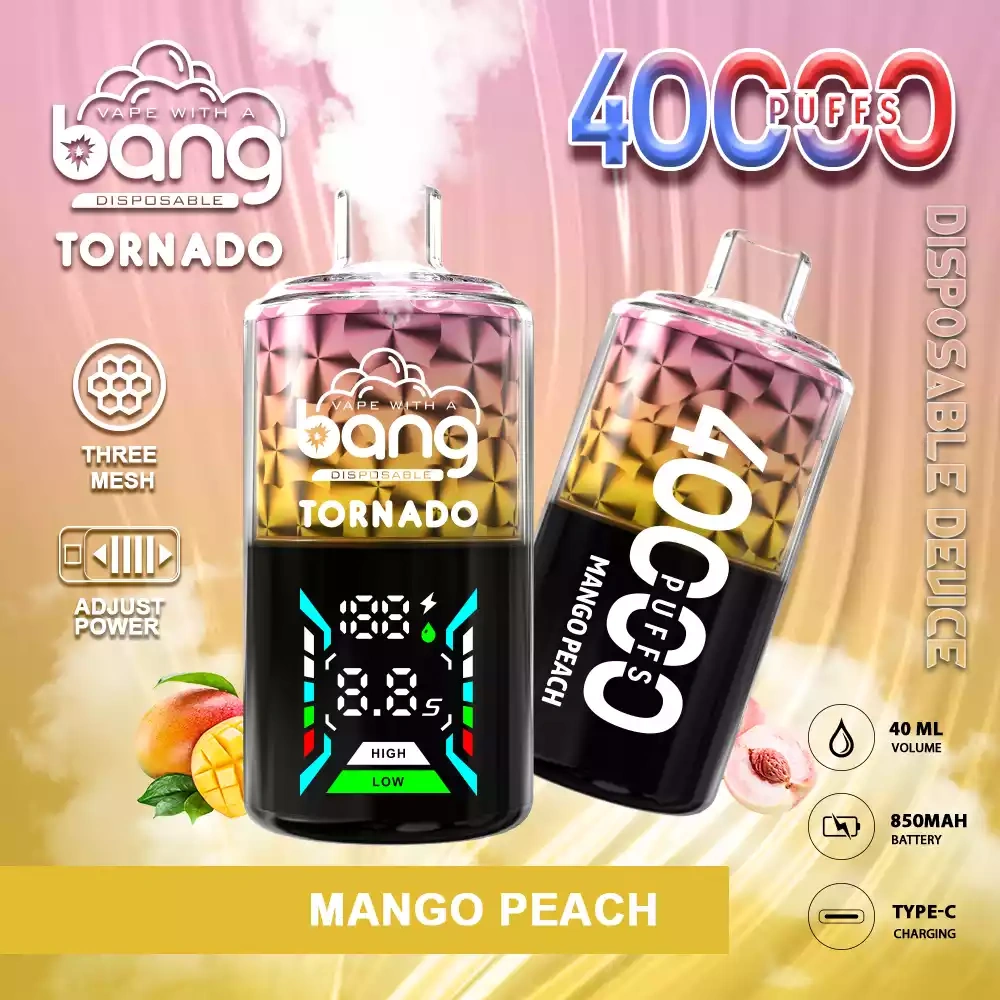 Bang Tornado 40K 40000 Puffs MANGO PEACH Bang Tornado 40K 40000 Puffs MANGO PEACH