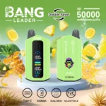 Bang Leader 50K Vape Dual Flavor 50000 Puffs Disposable Vaep Turbo Mode Smart Screen EU Warehouse Apple Pear & Kiwi Passionfruit Guava